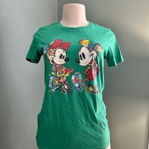 Bella Canvas Distressed Green Disney Character T-Shirt